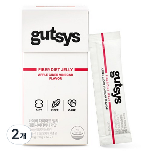 것시스 화이버 다이어트 젤리 애플사이다비니거맛 14p, 280g, 2개