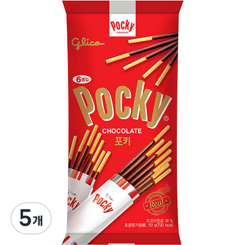 포키 초코스틱 6p, 151g, 5개