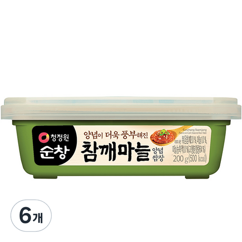 대상 청정원 참깨마늘 양념 쌈장, 6개, 200g