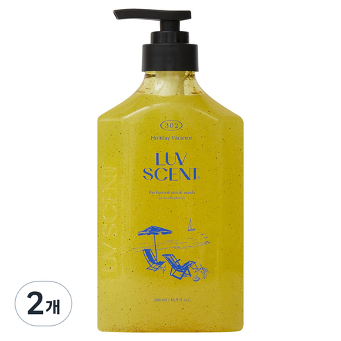럽센트 홀리데이바캉스 스크럽 워시 유자 시트러스향, 500ml, 2개