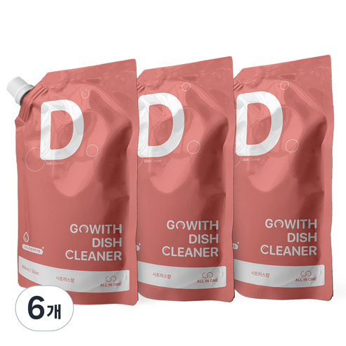 고위드 주방세제 리필, 600ml, 6개