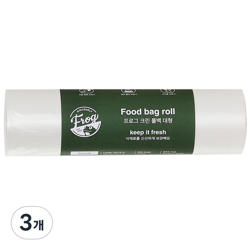 프로그 크린 롤백 대형 30 x 40 cm, 대(L), 500개입, 3개