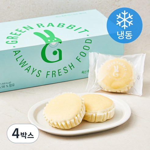 그린래빗 폭신 촉촉 미니 치즈 케이크 (냉동), 420g, 4박스