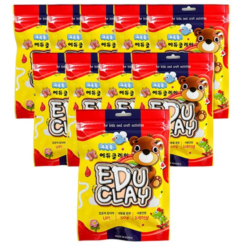 에듀 클레이 10p, 살색, 50g, 1세트
