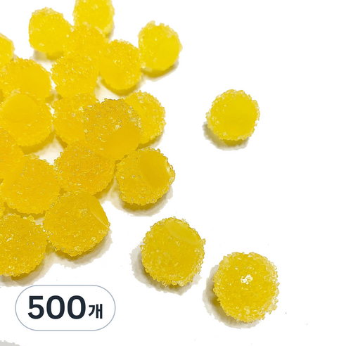데코덴 알사탕 크런치 슬라임 재료, 500개, 옐로우