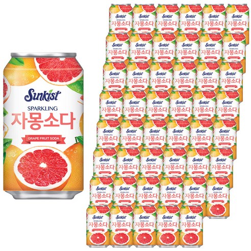 해태htb 썬키스트 자몽소다, 355ml, 48개