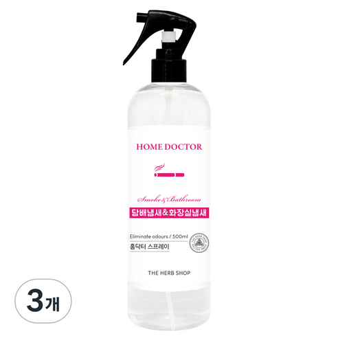 홈닥터 룸 스프레이 탈취제, 500ml, 3개