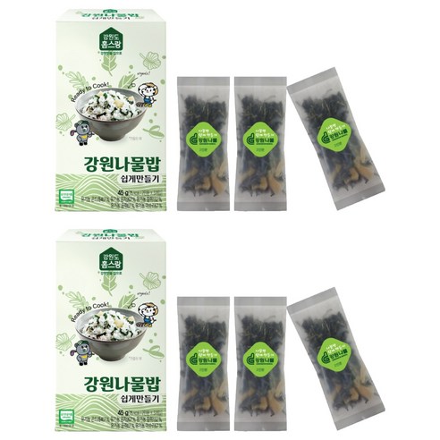 홈스랑 강원나물밥 쉽게 만들기 3P, 45g, 2개