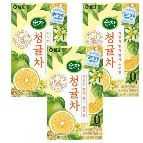 순작 청귤차 티백, 1.8g, 20개입, 3개