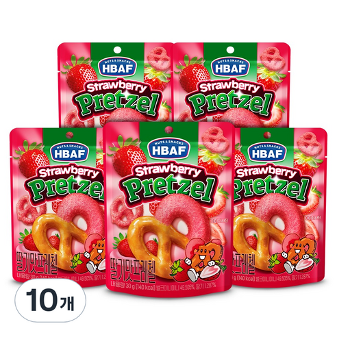 바프 딸기맛 프레첼, 10개, 30g
