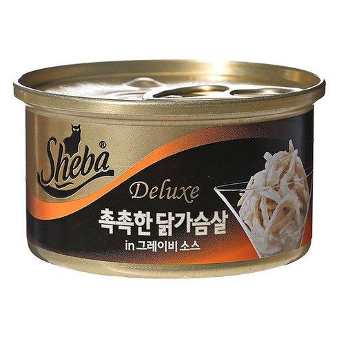 쉬바 디럭스 촉촉한 닭가슴살 인 그레이비소스 주식캔, 85g, 1개