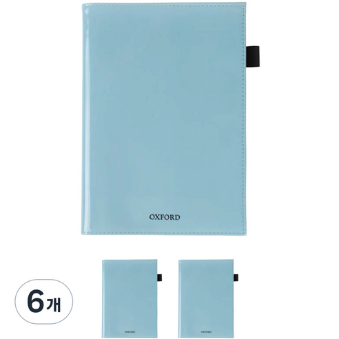OXFORD 노트커버 크리스탈 글로시 B5, 블루, 6개