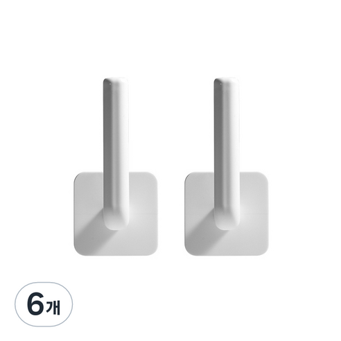 제이라이프 만렙 만능 부착 걸이, 화이트, 6개