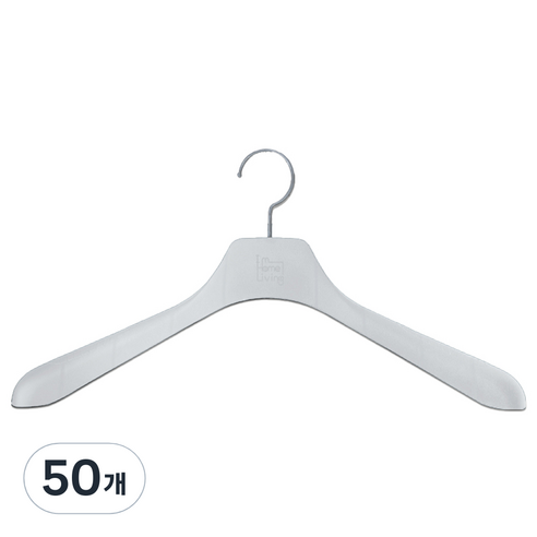 아임홈리빙 국내 제조 지니 상의용 옷걸이, 화이트, 50개