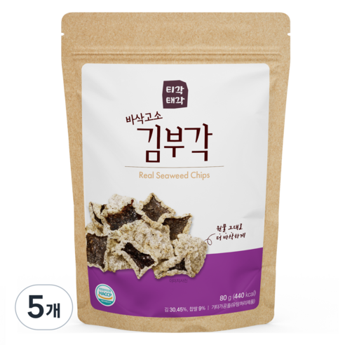 티각태각 바삭고소 김부각, 80g, 5개