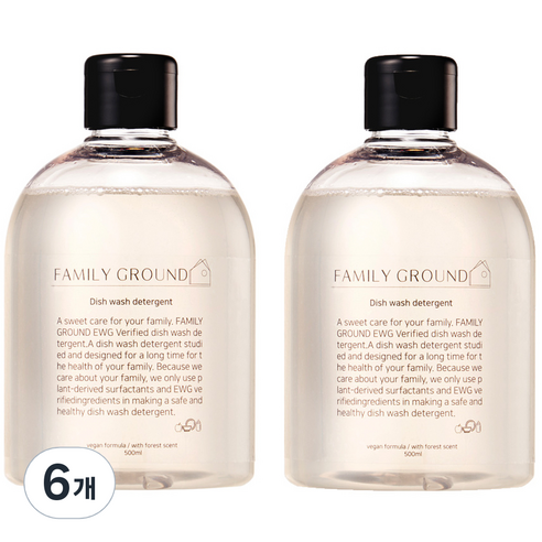 패밀리그라운드 젖병세정제 앤 주방세제 1종 맨손설거지, 6개, 500ml