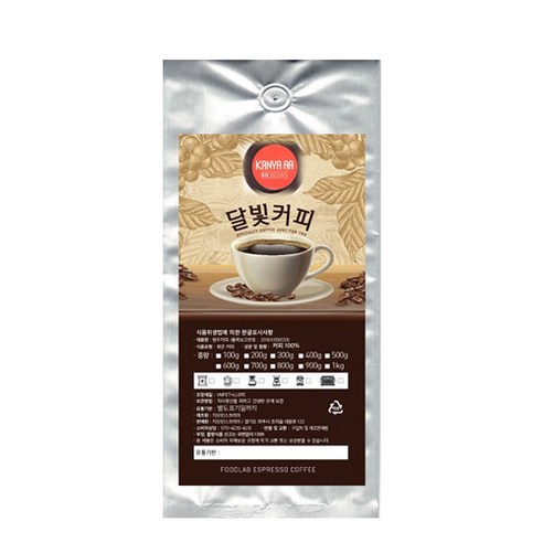 달빛커피 케냐 AA 원두커피, 홀빈(분쇄안함), 1000g