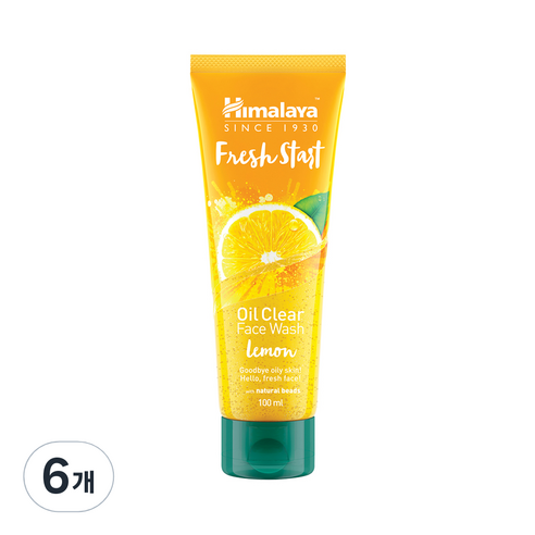 히말라야 프레쉬 스타트 페이스 워시 클렌징 젤 레몬, 100ml, 6개