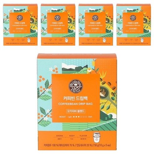 커피빈 드립백커피 모카자바 블렌드, 10g, 5개입, 5개