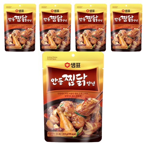 샘표 안동찜닭 양념, 210g, 5개