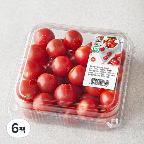 광식이농장 GAP 인증 캔디토마토, 500g, 6팩