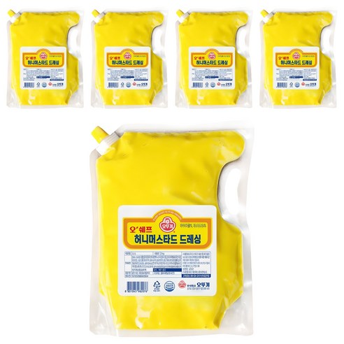 오뚜기 오쉐프 허니머스터드 드레싱, 2kg, 5개
