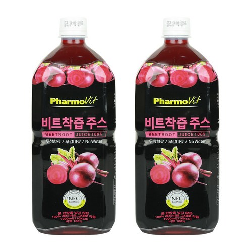 파모빗 레드비트 착즙 주스, 1000ml, 2개