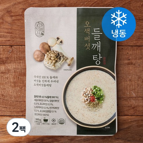 지리산처럼 오색버섯 들깨탕 1~2인분 (냉동), 500g, 2팩