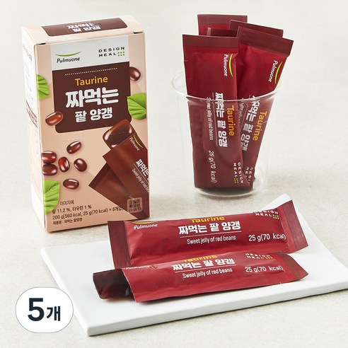 풀무원 짜먹는 팥 양갱, 25g, 8개입, 5개
