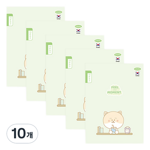 펜피아 1000 초등 제본노트 10칸쓰기 노트, A 그린, 10개
