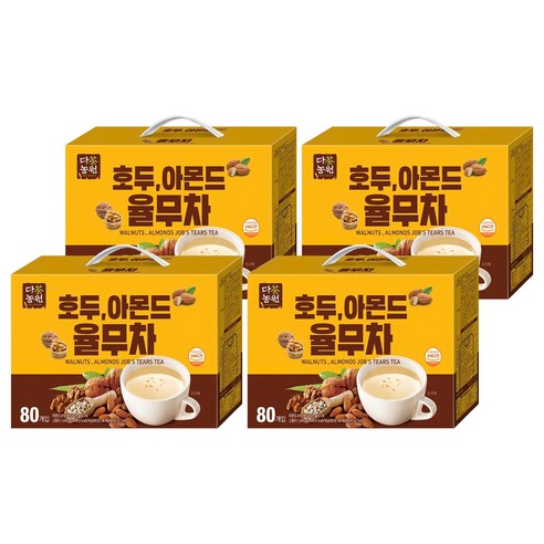 다농원 호두 아몬드 율무차, 80개입, 4개, 18g