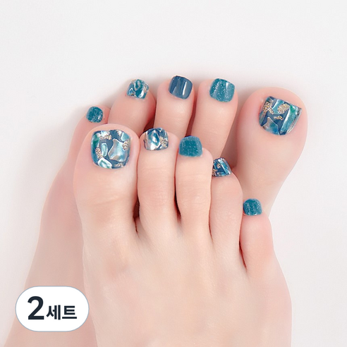 잇템샵 여름 네일아트 페디큐어 스티커 세트, 2세트, HL-084 클라잉