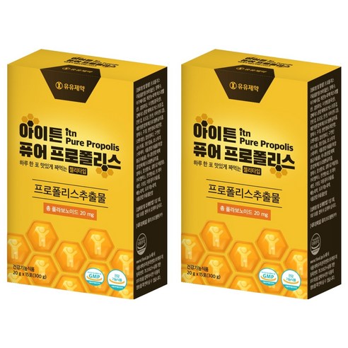 유유제약 아이튼 퓨어 프로폴리스 젤리 15p, 300g, 2개