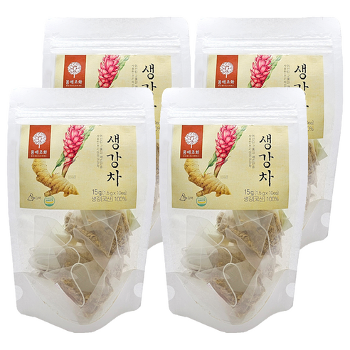 몸애조화 생강차 티백, 1.5g, 4개, 10개입