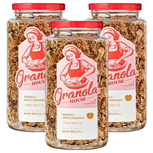 그래놀라하우스 그래놀라 애플시나몬, 300g, 3개