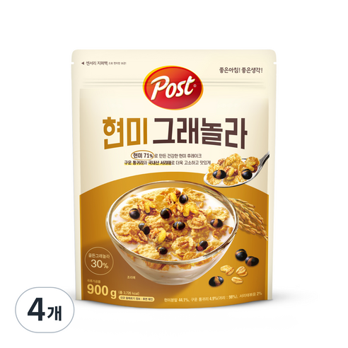 포스트 현미 그래놀라 시리얼, 900g, 4개