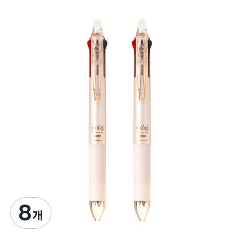 파이롯트 프릭션 슬림 3색볼펜 0.38mm, 8개, 펄오렌지