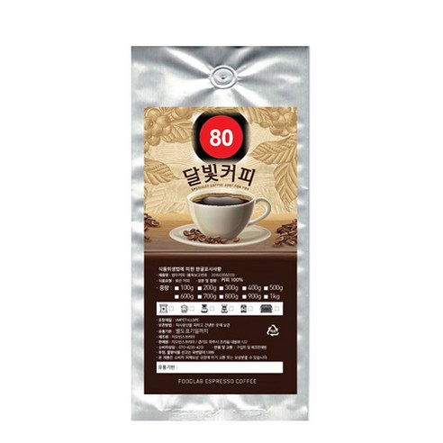 달빛커피 EXPRESS 80 분쇄 커피, 프렌치프레소, 1000g