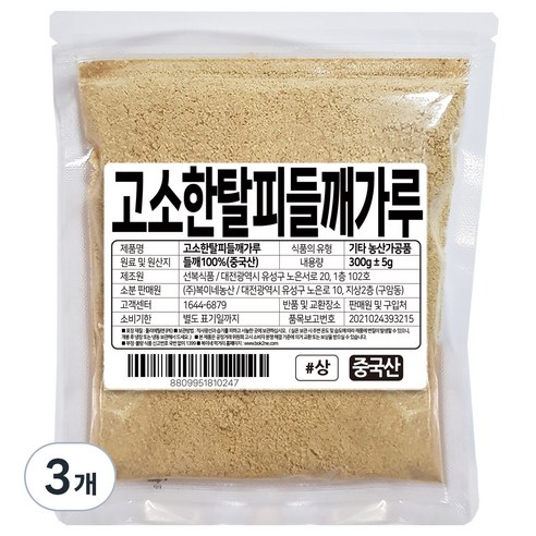 복이네먹거리 고소한 탈피들깨가루, 300g, 3개