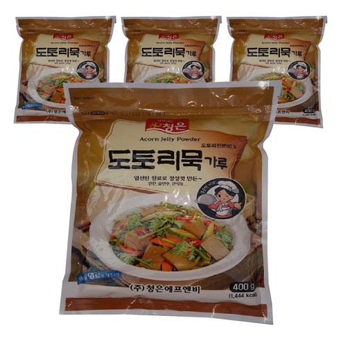 청은에프엔비 도토리묵 가루, 400g, 4개