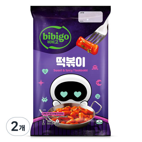 비비고 우떠 에디션 떡볶이 + 씰스티커, 360g, 2개