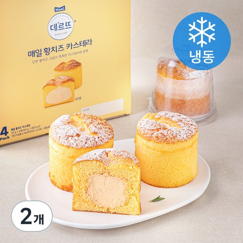 데르뜨 매일 황치즈 카스테라 4개입 (냉동), 2개, 440g