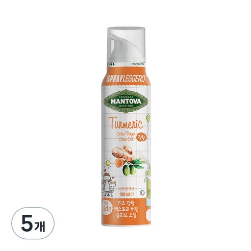 만토바 키즈 오일 스프레이 100ml, 강황, 5개