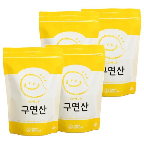 소다스쿨 구연산, 1kg, 4개