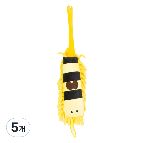 한림리빙 동물 휴대용 먼지털이개, 꿀벌(Yellow), 5개