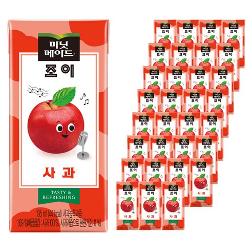미닛메이드 조이 애플, 195ml, 160개