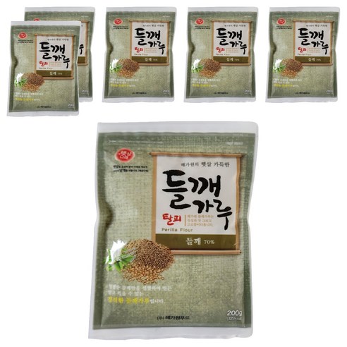 해가원 들깨가루 탈피 기피, 200g, 6개