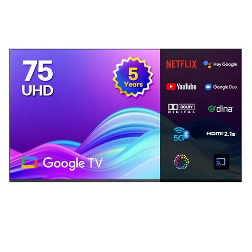 이노스 5년 무상AS 4K UHD 구글 ZERO EDITION TV, 189cm(75인치), G75 ZERO EDITION, 벽걸이형, 방문설치