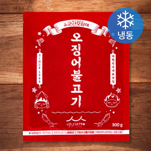 군산오징어 오징어 불고기 (냉동), 1개, 300g