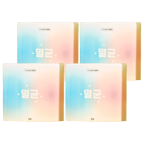 더블세이프 멸균 초박형 콘돔, 4개, 3개입